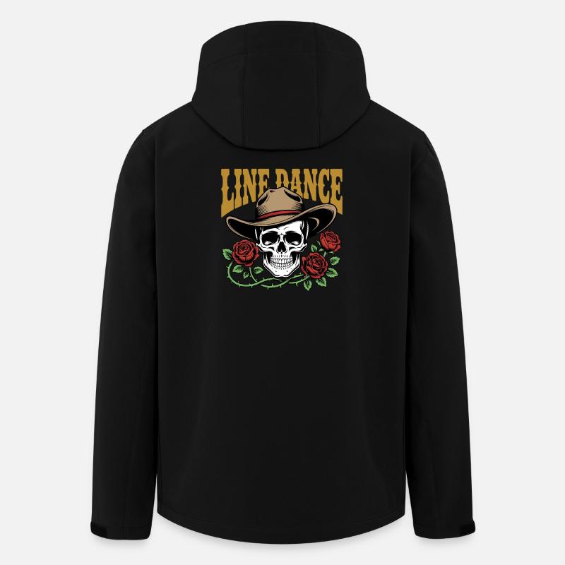Line Dance Skull & Roses - Recycelte Männer Softshell-Jacke von Stanley/Stella - Schwarz