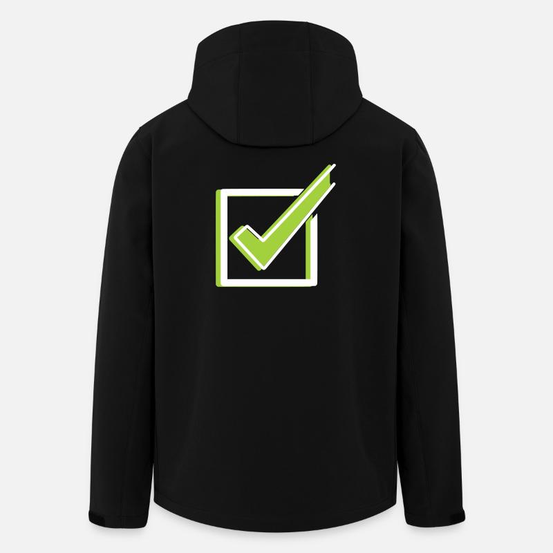 Quadrillage Häkchen Check, plan 3D - Veste softshell homme en polyester recyclé Stanley/Stella - noir