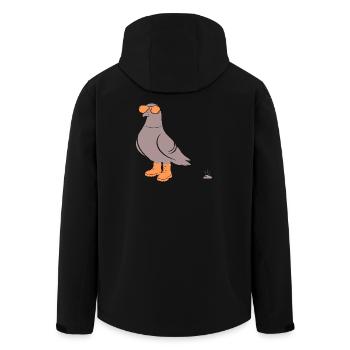 Pigeon Orange - Men’s Recycled Softshell Jacket by Stanley/Stella - black - Back - AI Model Male 185 light (185cm)