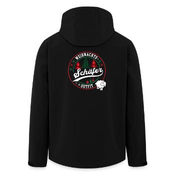 Schäfer Weihnachten Schäferei Schaf Hirte Tierwirt - Recycelte Männer Softshell-Jacke von Stanley/Stella - Schwarz - Hinten - AI Model Male 185 light (185cm)