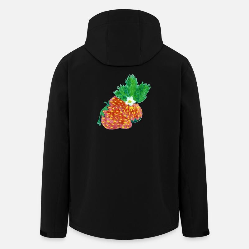Erdbeeren Art - Recycelte Männer Softshell-Jacke von Stanley/Stella - Schwarz
