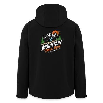Mountain Trail Run - Recycelte Männer Softshell-Jacke von Stanley/Stella - Schwarz - Hinten - AI Model Male 185 light (185cm)