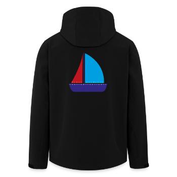 bateau à voile - Veste softshell homme en polyester recyclé Stanley/Stella - noir - Dos - AI Model Male 185 light (185cm)