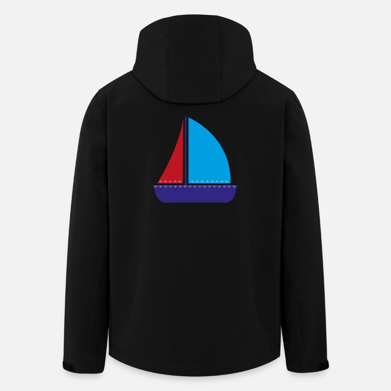 Segelboot - Recycelte Männer Softshell-Jacke von Stanley/Stella - Schwarz