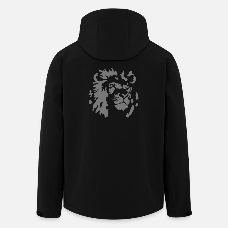 Löwe - Recycelte Männer Softshell-Jacke von Stanley/Stella - Schwarz