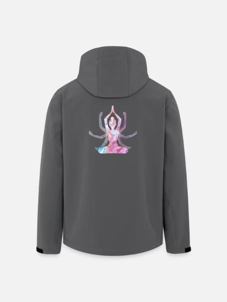 Spirituelles Yoga-Mädchen - Recycelte Männer Softshell-Jacke von Stanley/Stella - Schwarz