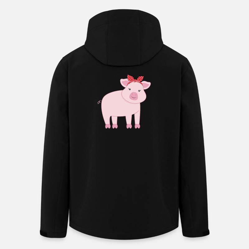 Porc porcin - Veste softshell homme en polyester recyclé Stanley/Stella - noir