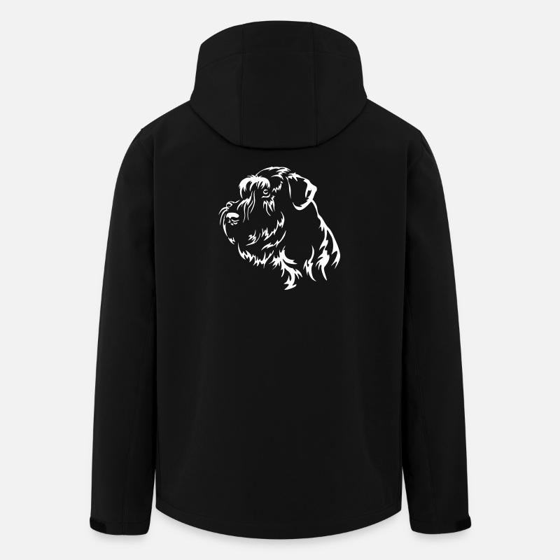 Riesenschnauzer Kopf "Black Edition" - Recycelte Männer Softshell-Jacke von Stanley/Stella - Schwarz