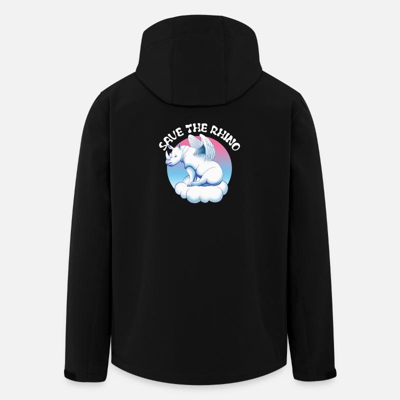 Saving the rhinos| Rhinoceros - Men’s Recycled Softshell Jacket by Stanley/Stella - black