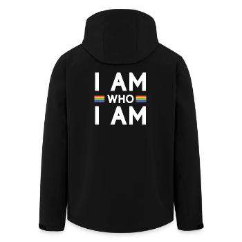 Mois de la fierté - Je suis qui je suis - LGBTQ+ - Veste softshell homme en polyester recyclé Stanley/Stella - noir - Dos - AI Model Male 185 light (185cm)