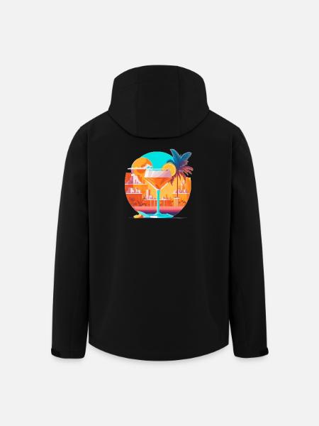 80s Cocktail - Men’s Recycled Softshell Jacket by Stanley/Stella - black
