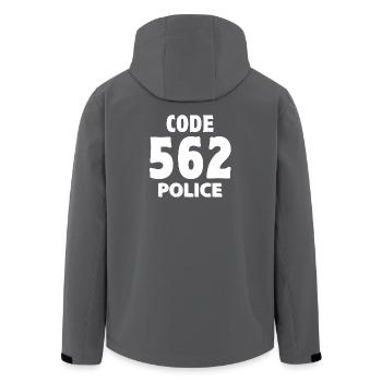 562, Polizei, Ich bin Polizist - Recycelte Männer Softshell-Jacke von Stanley/Stella - Anthrazit - Hinten - AI Model Male 185 light (185cm)