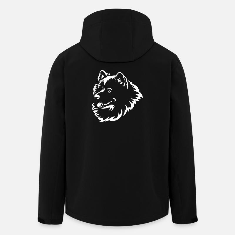 Samojede Kopf "Black Edition" - Recycelte Männer Softshell-Jacke von Stanley/Stella - Schwarz