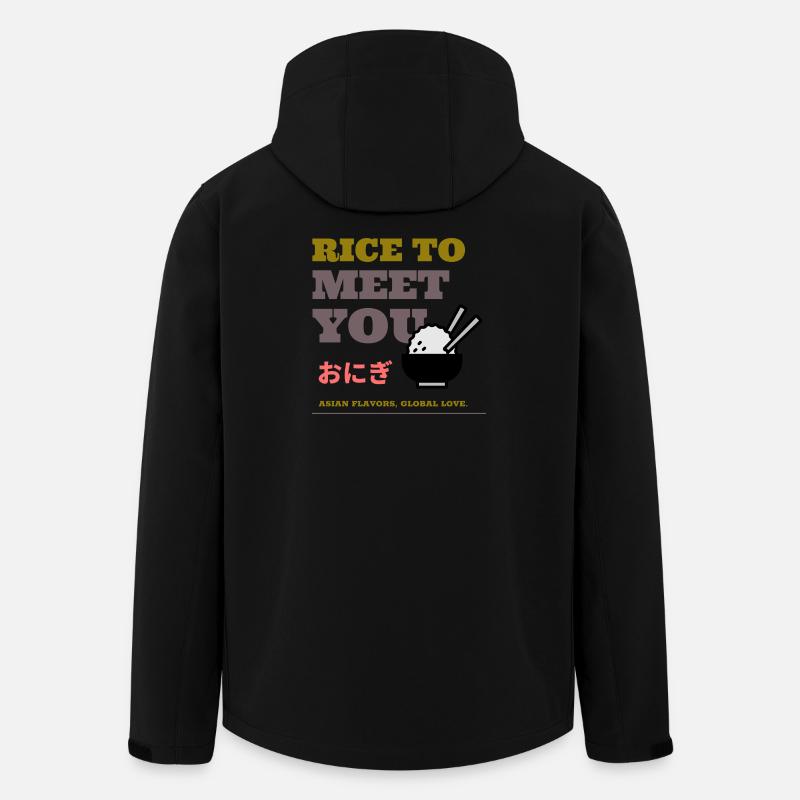 Du riz pour vous rencontrer - Veste softshell homme en polyester recyclé Stanley/Stella - noir