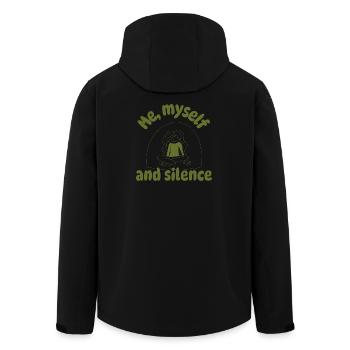 Me, myself and silence - Recycelte Männer Softshell-Jacke von Stanley/Stella - Schwarz - Hinten - AI Model Male 185 light (185cm)