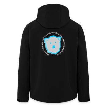 Eisbär 6 - Recycelte Männer Softshell-Jacke von Stanley/Stella - Schwarz - Hinten - AI Model Male 185 light (185cm)