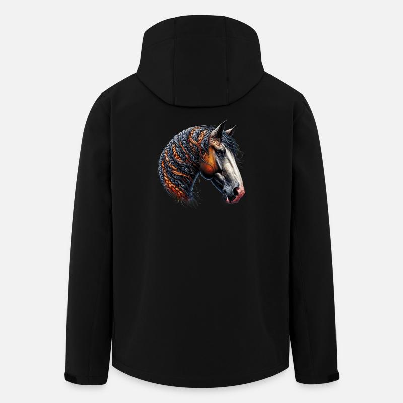Horse - Men’s Recycled Softshell Jacket by Stanley/Stella - black