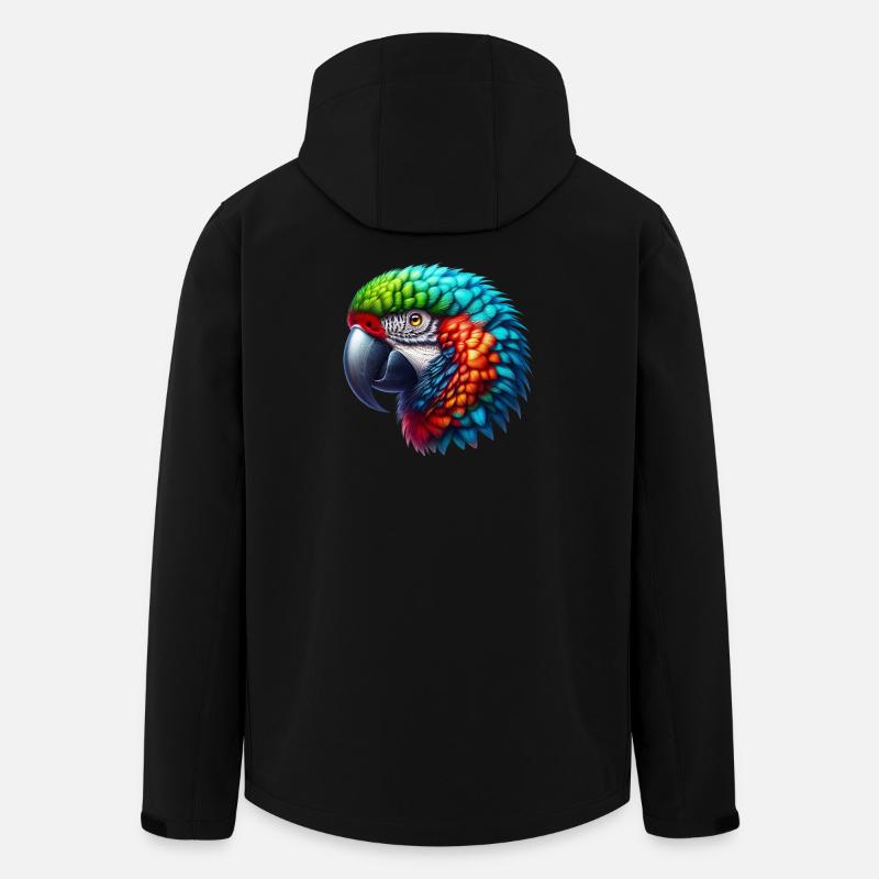 Papagei - Recycelte Männer Softshell-Jacke von Stanley/Stella - Schwarz