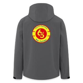 Hautes-Pyrénées - Men’s Recycled Softshell Jacket by Stanley/Stella - black - Back - AI Model Male 185 light (185cm)
