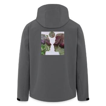 Together - Men’s Recycled Softshell Jacket by Stanley/Stella - anthracite - Back - AI Model Male 185 light (185cm)