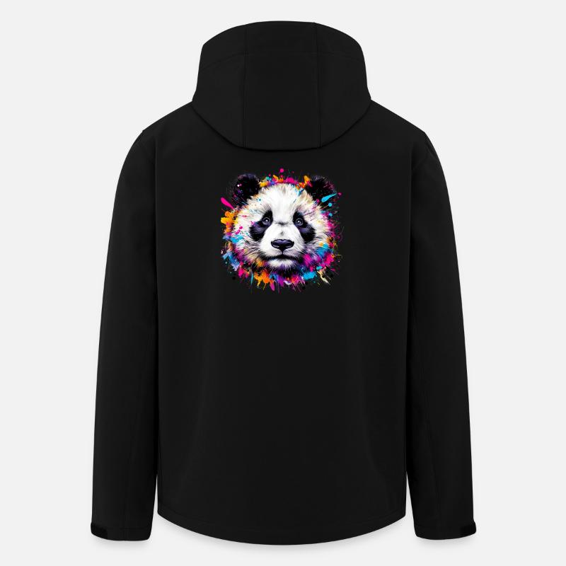 Panda - Recycelte Männer Softshell-Jacke von Stanley/Stella - Schwarz