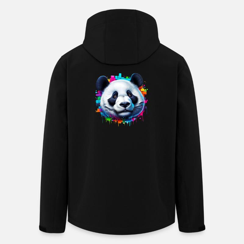 Panda - Recycelte Männer Softshell-Jacke von Stanley/Stella - Schwarz