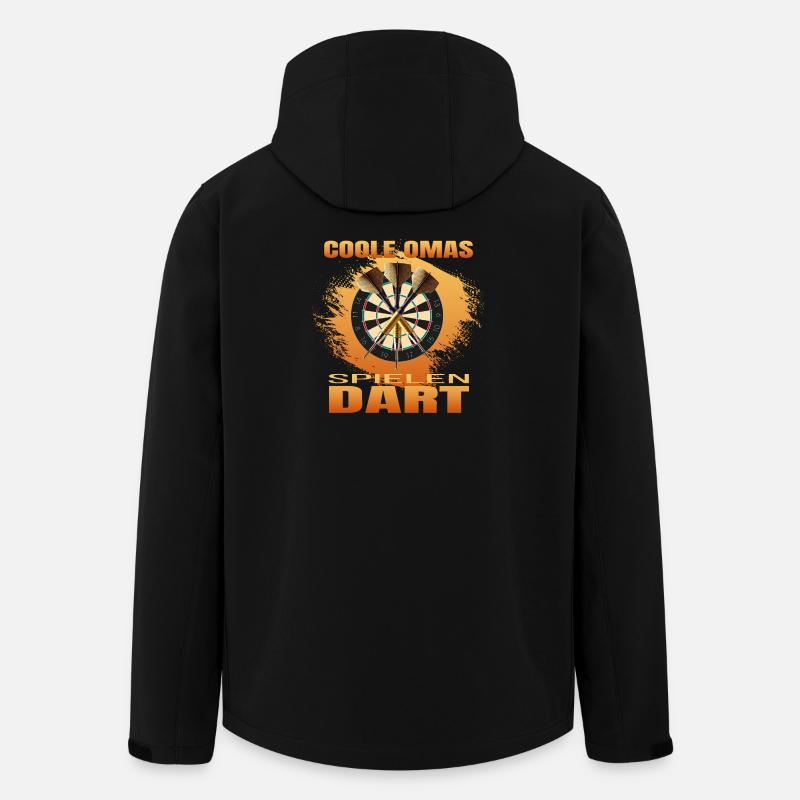 Coole Omas spielen Dart - Recycelte Männer Softshell-Jacke von Stanley/Stella - Schwarz