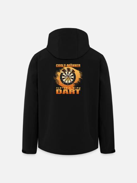 Coole Männer spielen Dart - Recycelte Männer Softshell-Jacke von Stanley/Stella - Schwarz