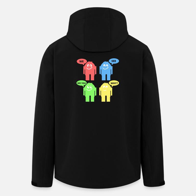 Lustige Männchen - Recycelte Männer Softshell-Jacke von Stanley/Stella - Schwarz