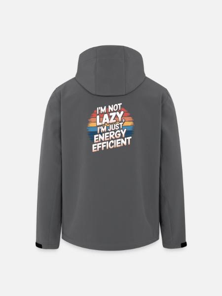 Energetic Anti-Laziness Illustration - Men’s Recycled Softshell Jacket by Stanley/Stella - black
