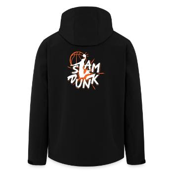 Basketball Slam Dunk Motifs - Veste softshell homme en polyester recyclé Stanley/Stella - noir - Dos - AI Model Male 185 light (185cm)
