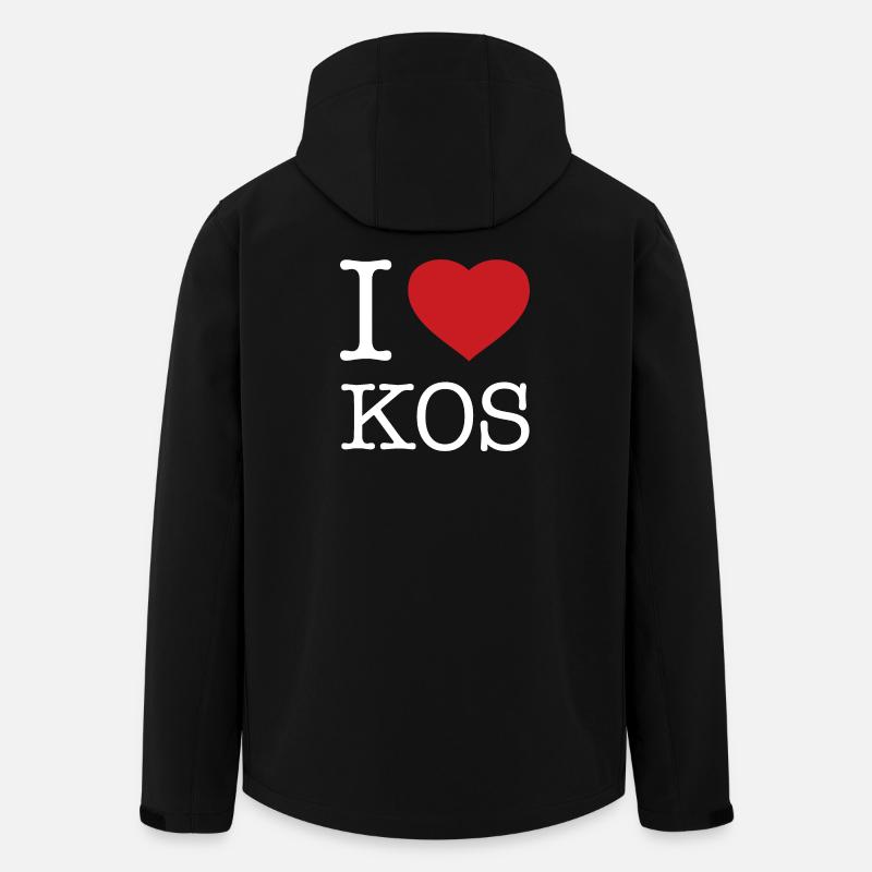 I LOVE KOS Greece Griechenland - Men’s Recycled Softshell Jacket by Stanley/Stella - black