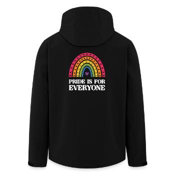 LGBT Pride Month - Pride ist für alle da - Recycelte Männer Softshell-Jacke von Stanley/Stella - Schwarz - Hinten - AI Model Male 185 light (185cm)