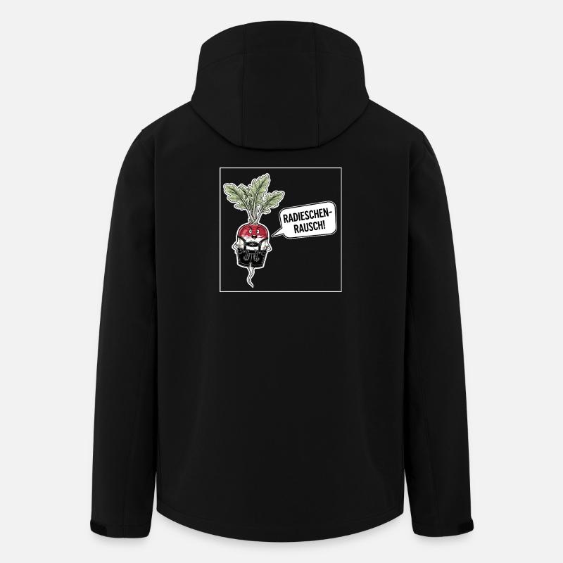Radieschen-Rausch ! - Recycelte Männer Softshell-Jacke von Stanley/Stella - Schwarz