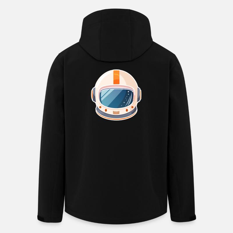 Casque spatial rétro - Veste softshell homme en polyester recyclé Stanley/Stella - noir