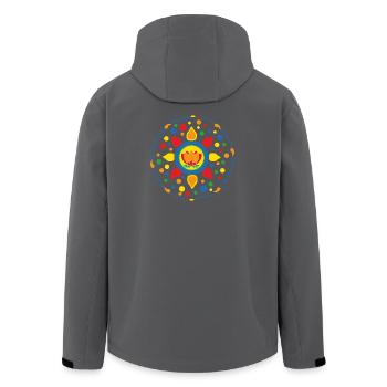 Lotus Flower Lotus Flower Mandala - Men’s Recycled Softshell Jacket by Stanley/Stella - black - Back - AI Model Male 185 light (185cm)