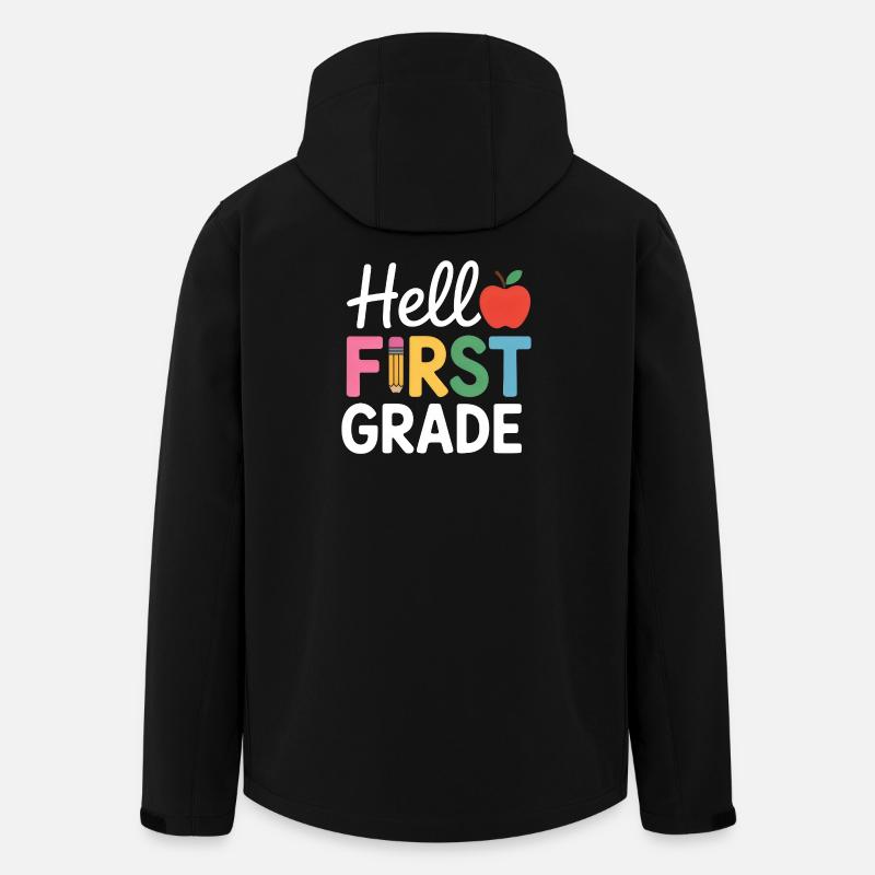 Hello First Grade Back To School - Recycelte Männer Softshell-Jacke von Stanley/Stella - Schwarz