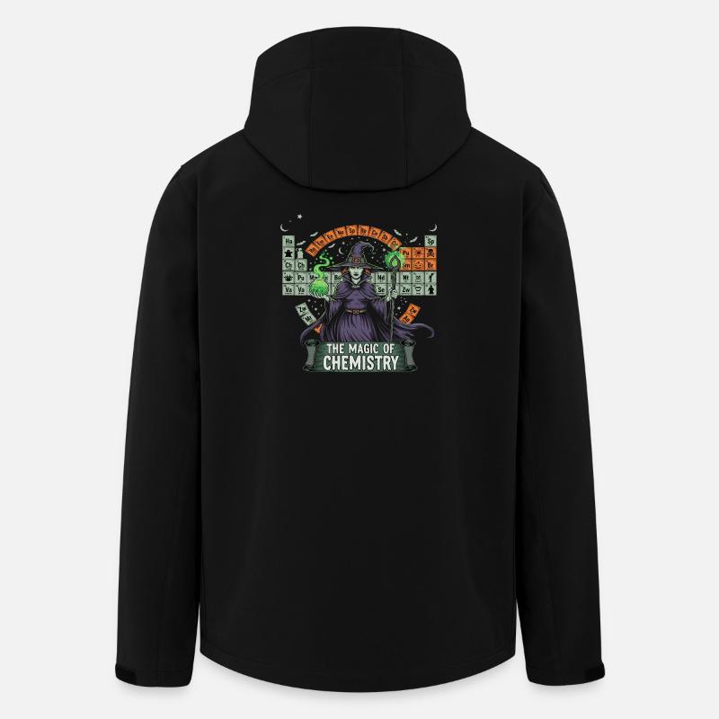 Hexe mit Zaubertränken und Periodensystem - Recycelte Männer Softshell-Jacke von Stanley/Stella - Schwarz