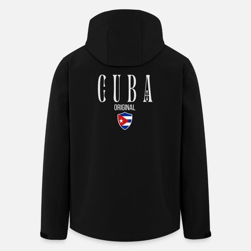 Cuban flag, proud Cuban - Men’s Recycled Softshell Jacket by Stanley/Stella - black