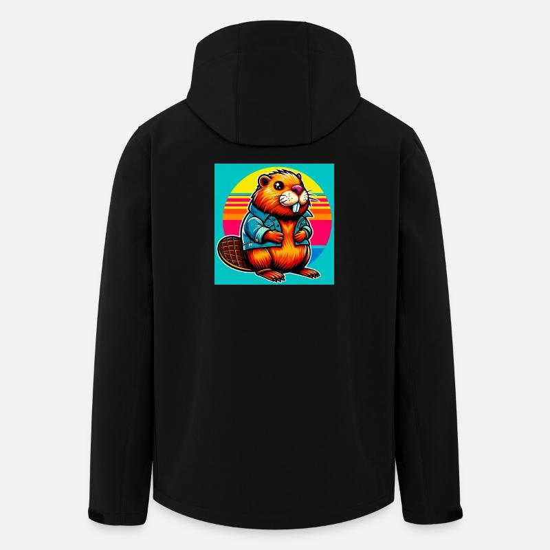 bóbr - Męska kurtka softshell z poliestru z recyklingu Stanley/Stella - czarny
