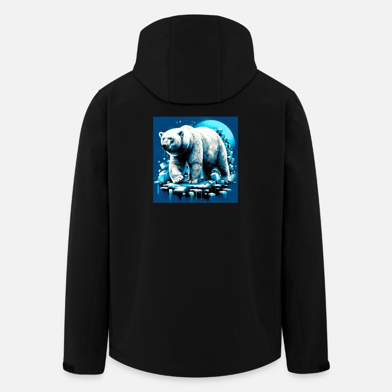 Eisbär - Recycelte Männer Softshell-Jacke von Stanley/Stella - Schwarz