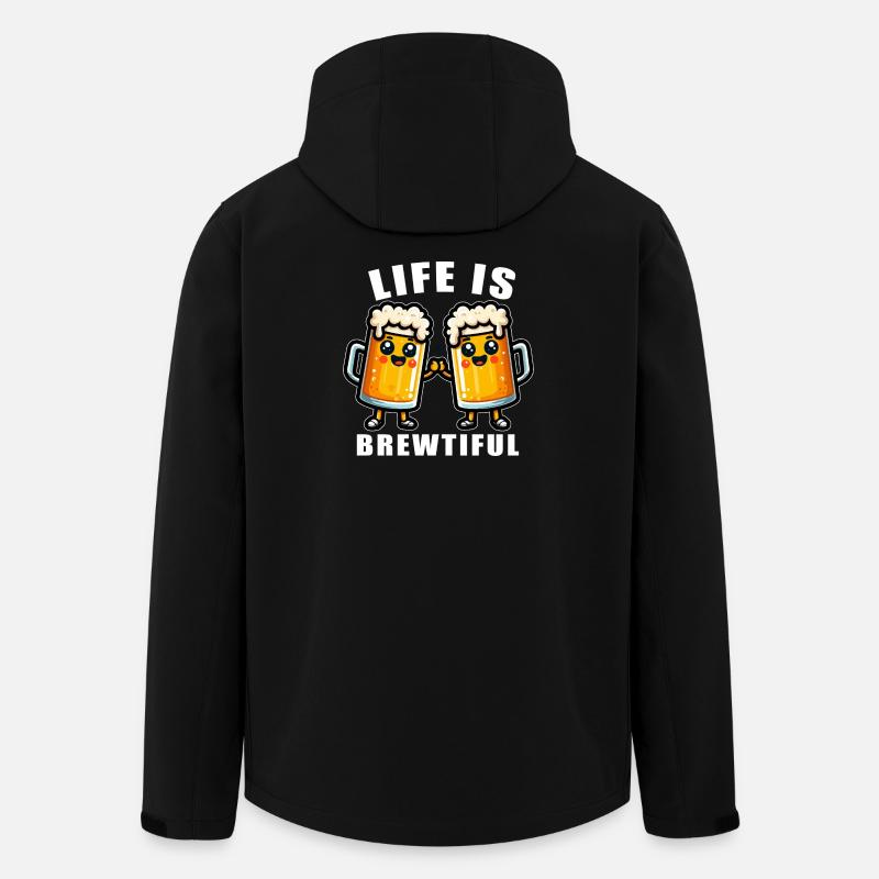 Life is Brewtiful Mugs - Veste softshell homme en polyester recyclé Stanley/Stella - noir