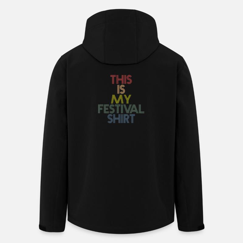 C’est mon t-shirt de festival - Veste softshell homme en polyester recyclé Stanley/Stella - noir