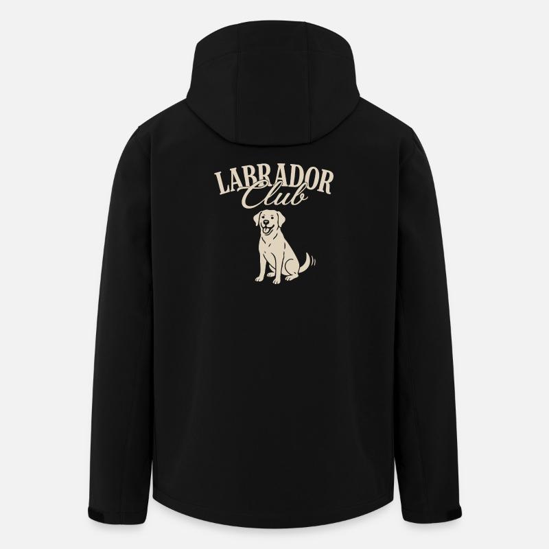 Labrador Club Illustration - Recycelte Männer Softshell-Jacke von Stanley/Stella - Schwarz