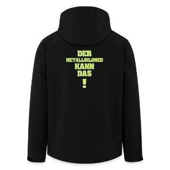 Drôle de sculpteur en métal - Veste softshell homme en polyester recyclé Stanley/Stella - noir - Dos - AI Model Male 185 light (185cm)