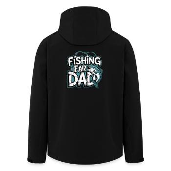 Fischfang Papa Comic Tee - Recycelte Männer Softshell-Jacke von Stanley/Stella - Schwarz - Hinten - AI Model Male 185 light (185cm)