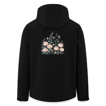 Boho Flowers – Blooming Harmony - Men’s Recycled Softshell Jacket by Stanley/Stella - black - Back - AI Model Male 185 light (185cm)