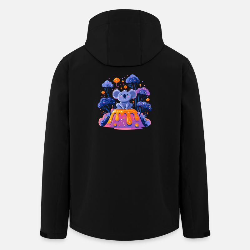 Koala auf schmelzender Lava - Recycelte Männer Softshell-Jacke von Stanley/Stella - Schwarz