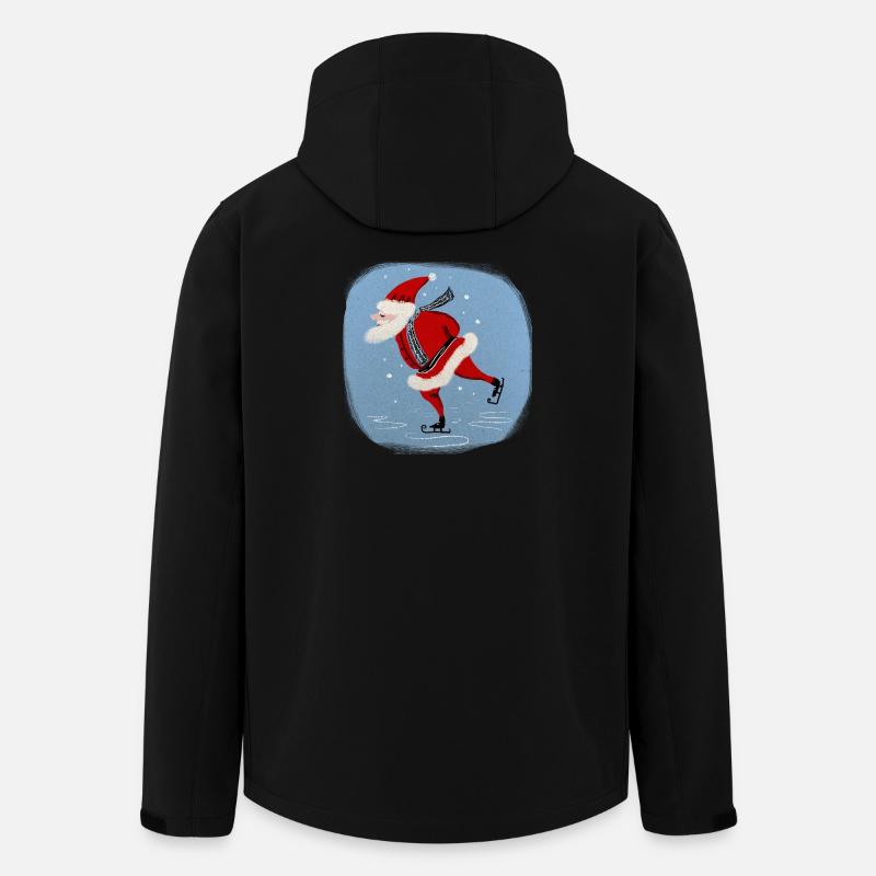 Weihnachtsmann auf Kufen - Recycelte Männer Softshell-Jacke von Stanley/Stella - Schwarz