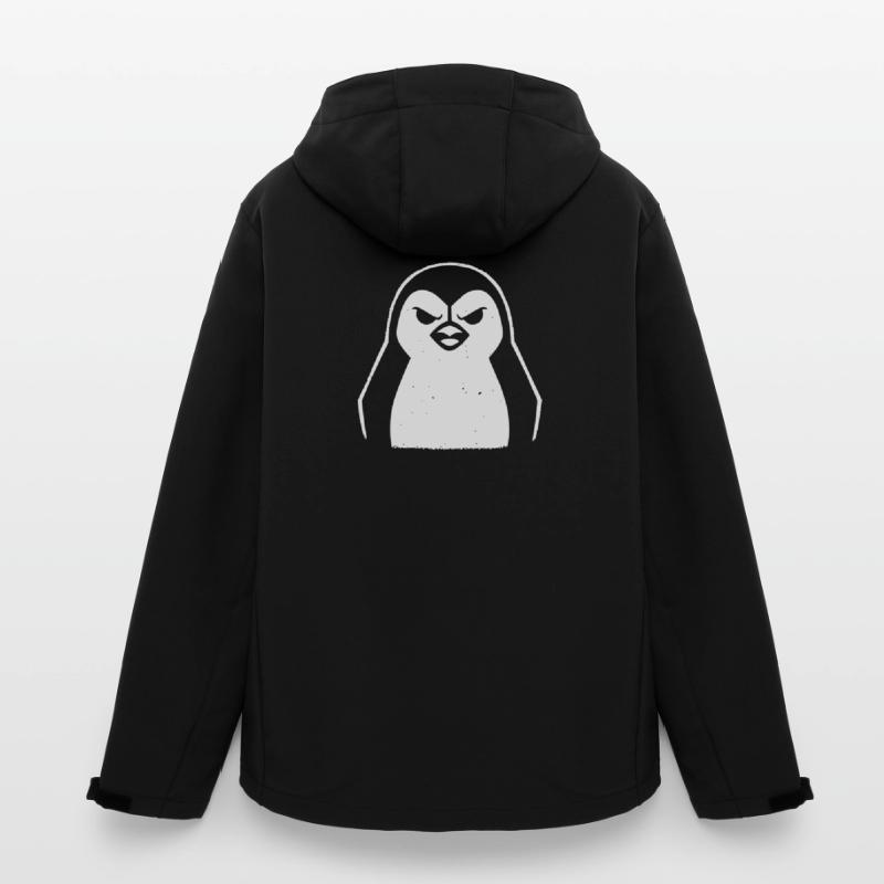 penguin stencil grunge minimalist-vector Linux Men’s Recycled Softshell Jacket by Stanley/Stella